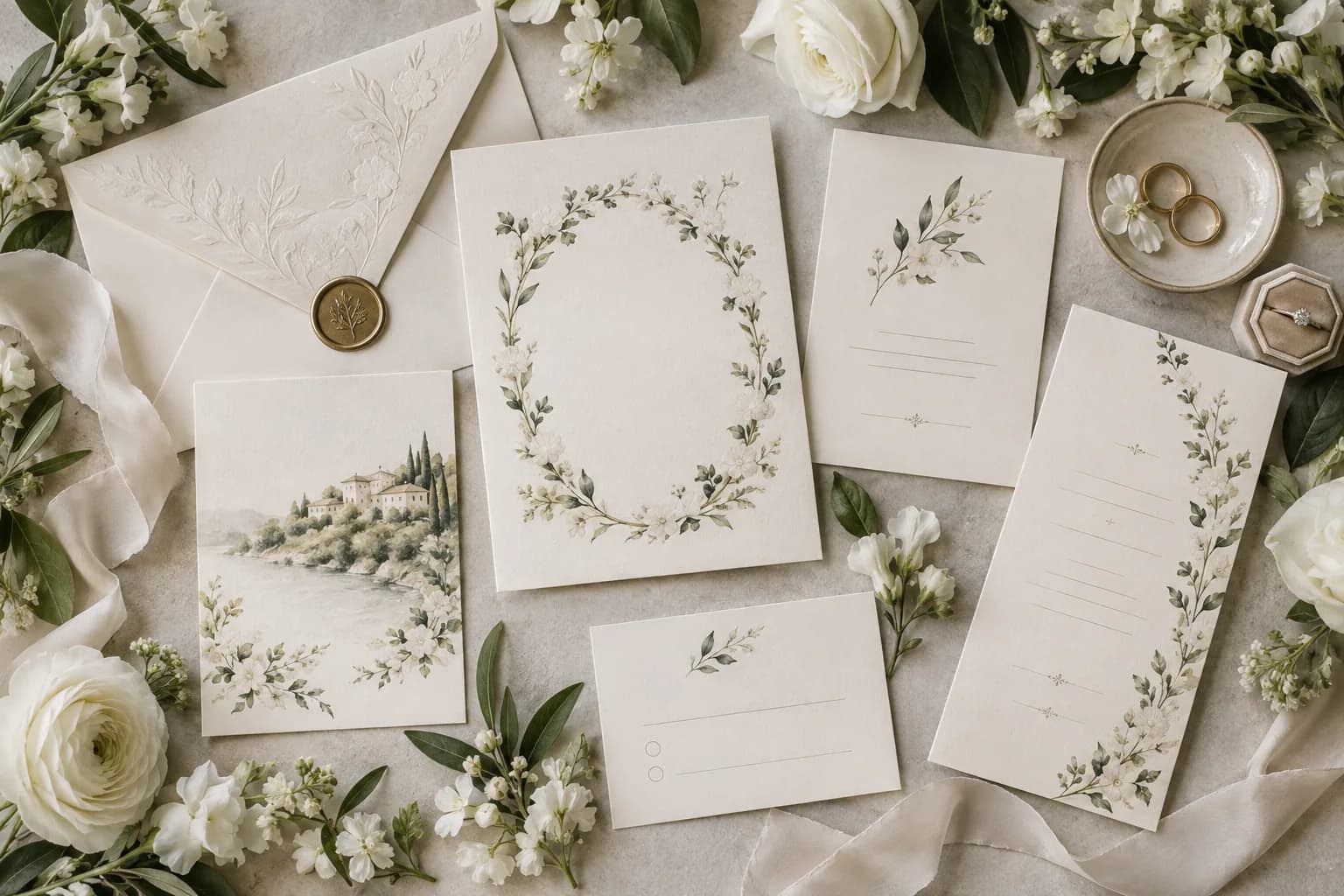 suite de faire-part de mariage numérique élégant présenté par FOLDÈ Wedding