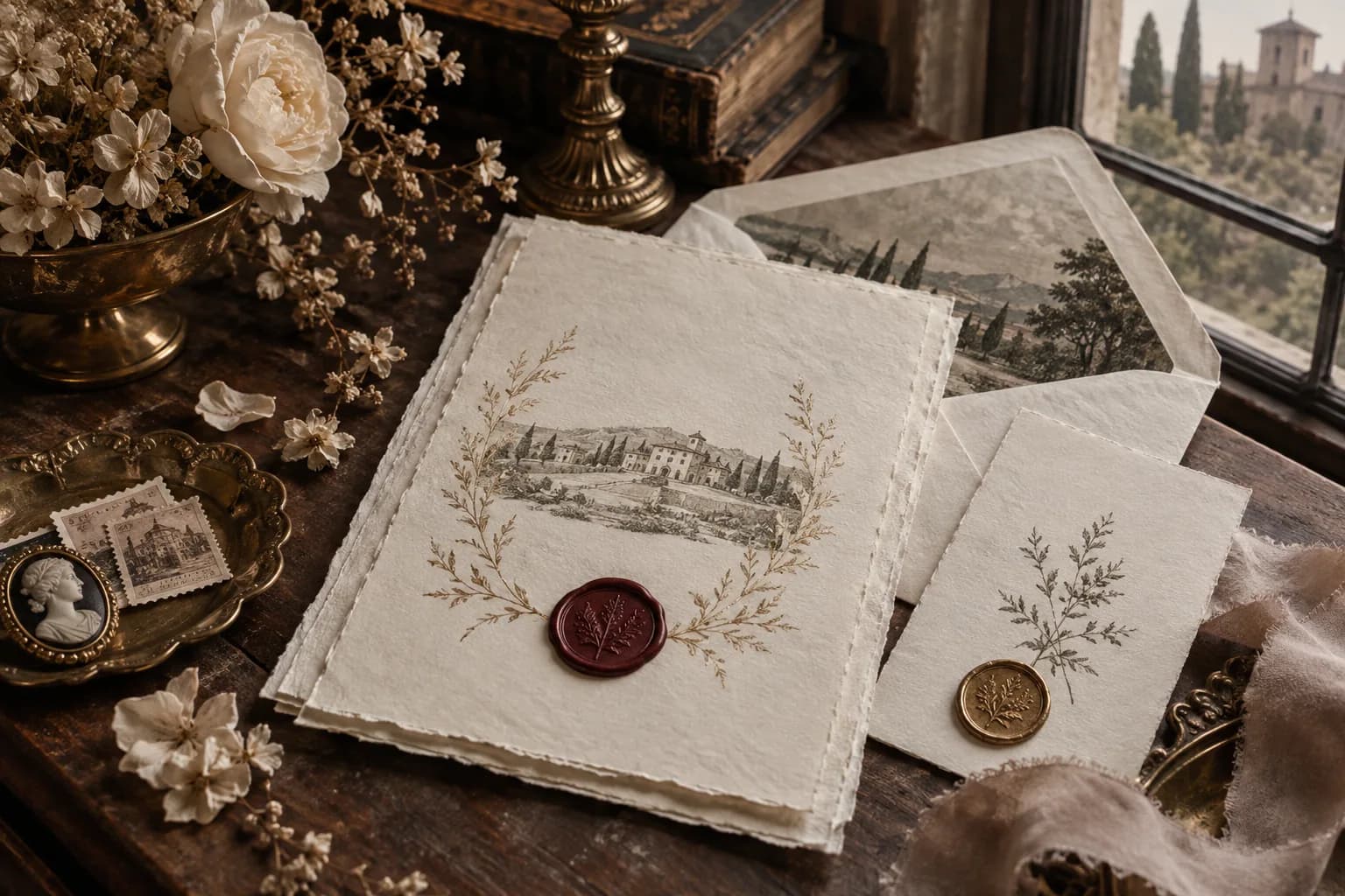 Inspiración de papelería floral para bodas